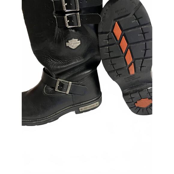 Harley-Davidson USA Engineer Leather Motorcycle Riding Boots No. 98000 Size 10 - Picture 2 of 9